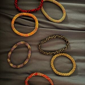 Elegant Beaded Bracelet Set - Multicolor